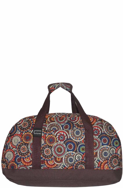 Doddle Flower Printed Duffle Bag-DD2520/BR